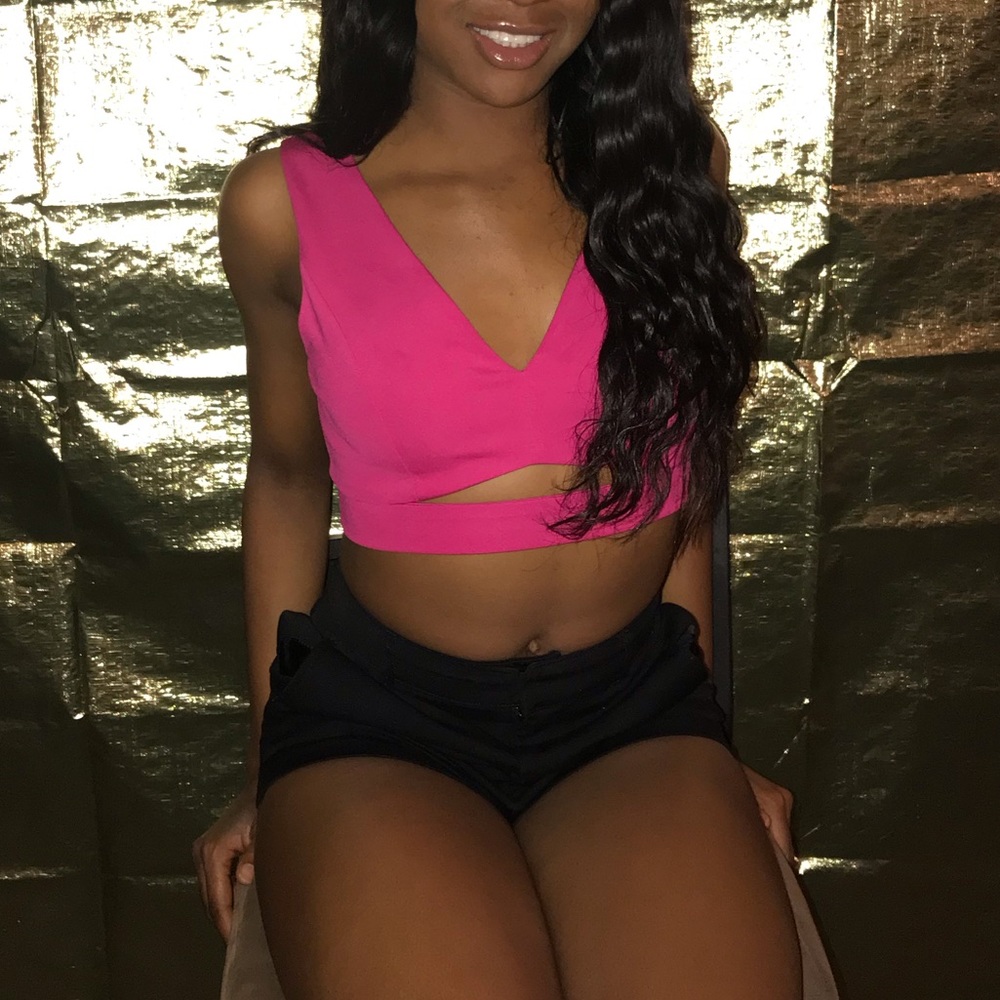 Pink crop top